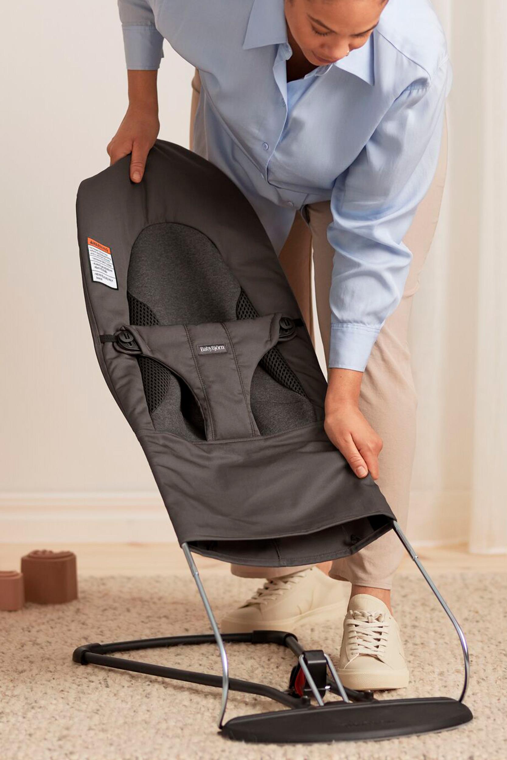 Bouncer Balance Soft in Dark gray Woven/Jersey Tri-Fabric - BabyBjörn